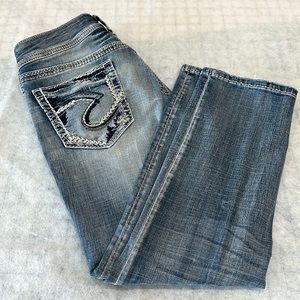 Silver Suki Capri Jeans. 29 x 22.5
